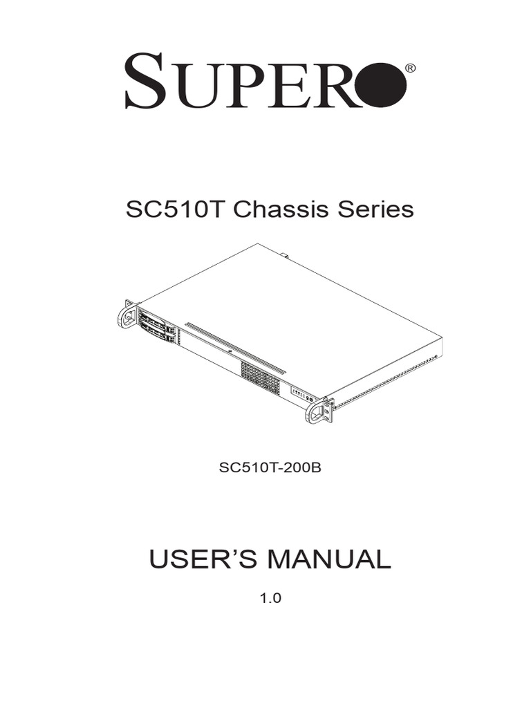 SC510T-200B Chassis User Manual | PDF | Electrostatic Discharge | Power ...