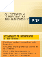 Actividades para Desarrollar Las I M