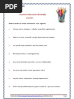 orações coordenadas e subordinadas - exercícios3 (blog8 11-12)