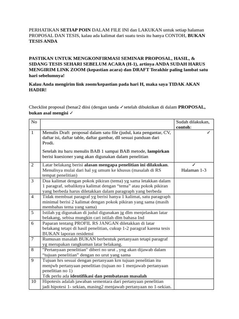 Panduan Lengkap Proposal Tesis | PDF