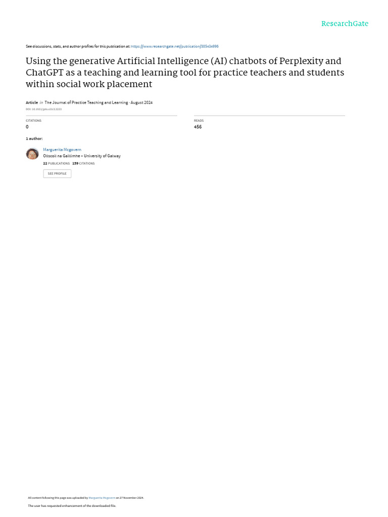 AI Chatbots in Social Work Education | PDF | Artificial Intelligence ...