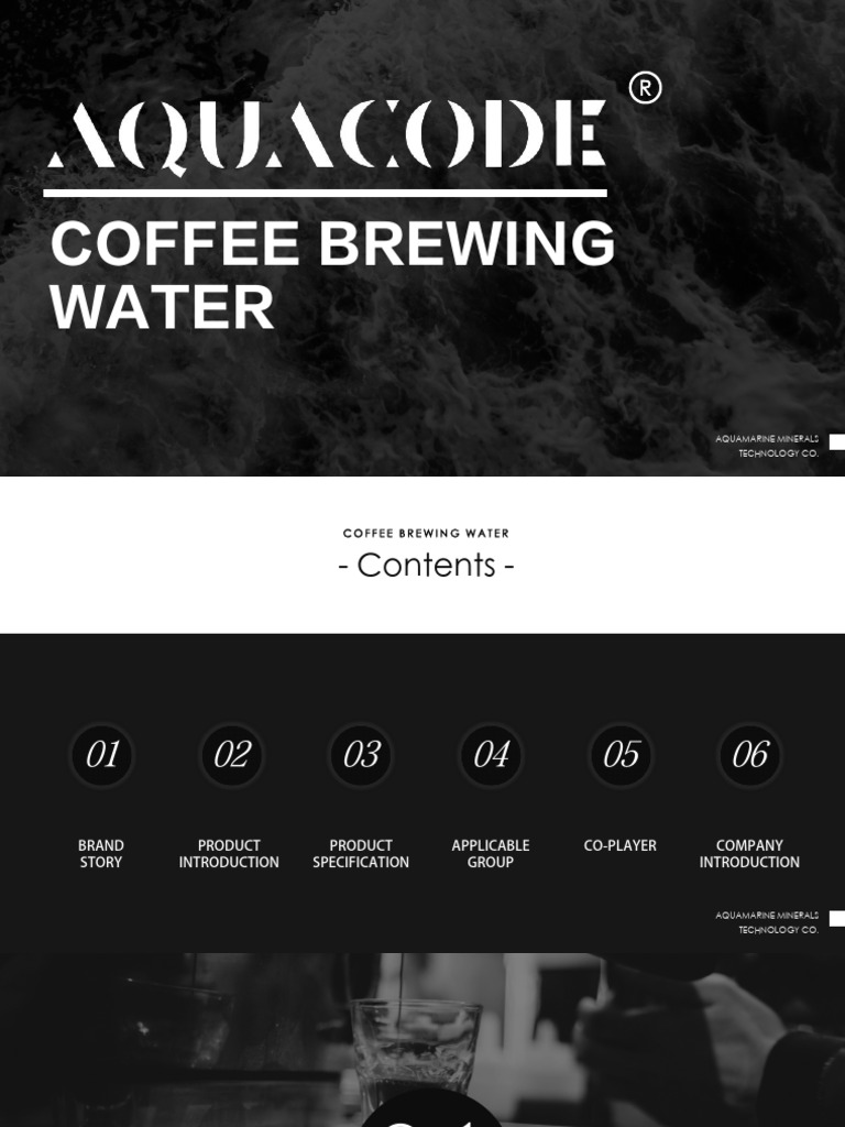 AQUACODE Coffee Brewing Water Guide | PDF | Coffee | Water