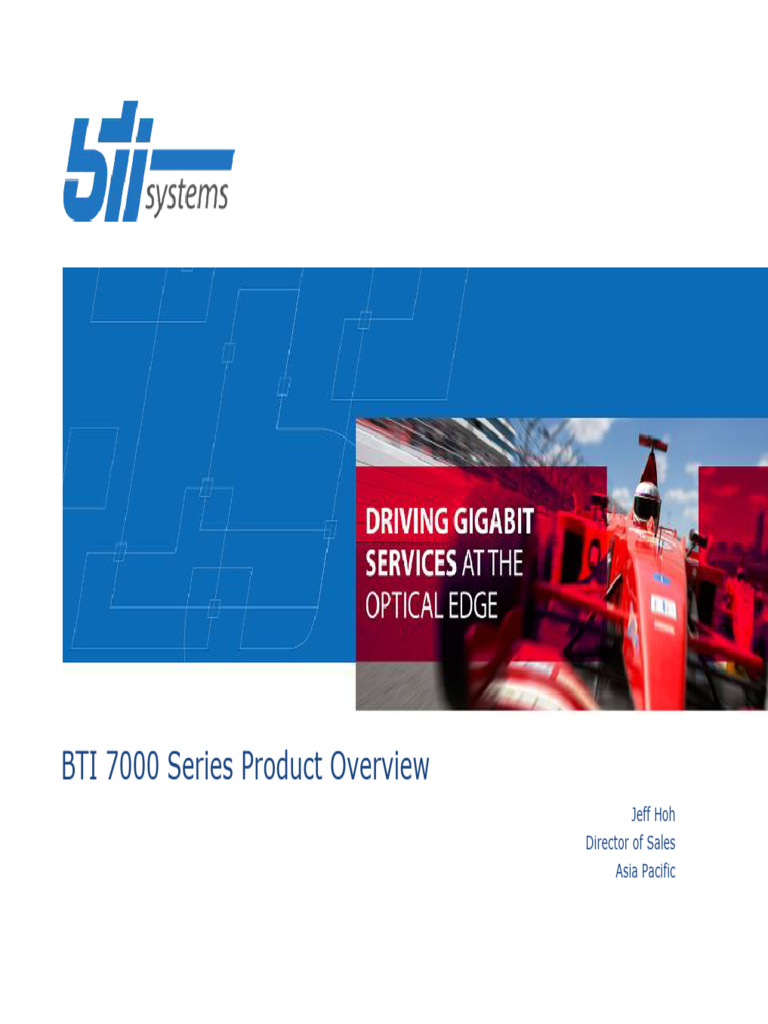 BTI 7000 Series Product Features Overview | PDF | Wavelength Division ...