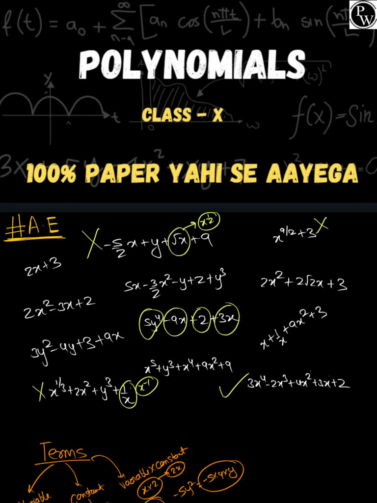 Polynomials Class Notes | PDF