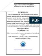 MENSAGEM de PARABÉNS AOS CASAIS EM SEGUNDA UNIÃO - 2012