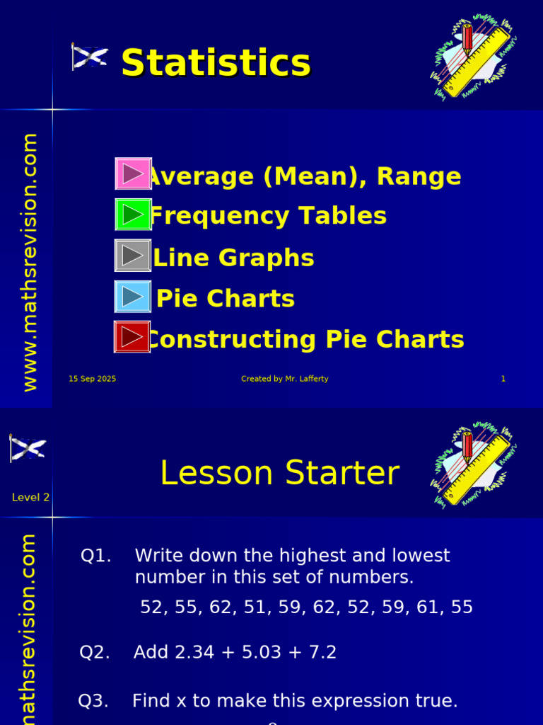 S1 Level E Ch9 Statistics | PDF | Mean