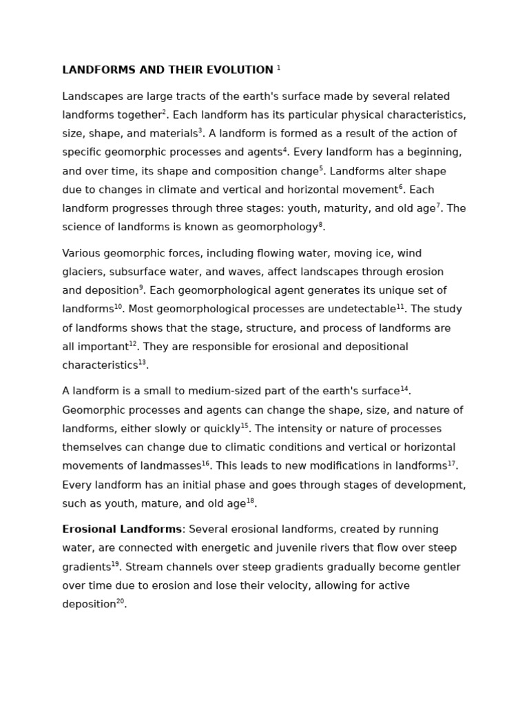 Understanding Landform Evolution and Types | PDF | Geomorphology ...