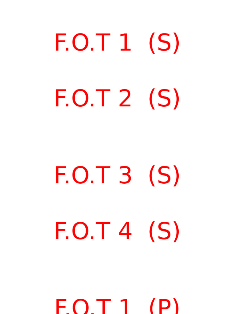 F.O.T and F.W.T Safety Guidelines | PDF