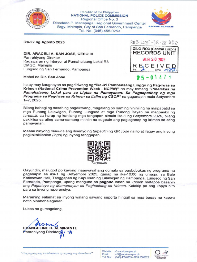 Napolcom Request | PDF