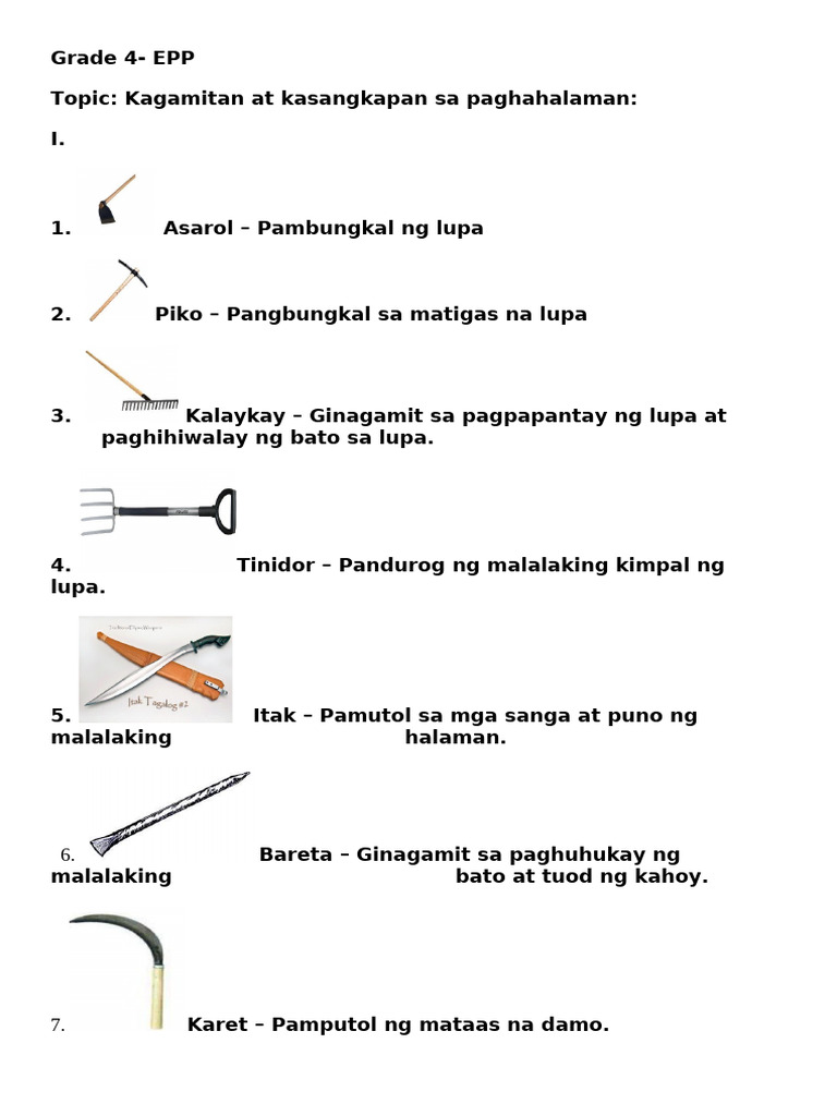 Grade 4 EPP | PDF