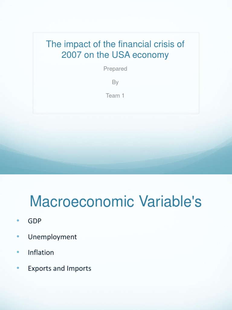 Impact of 2007 Financial Crisis on USA | PDF | Federal Reserve System ...