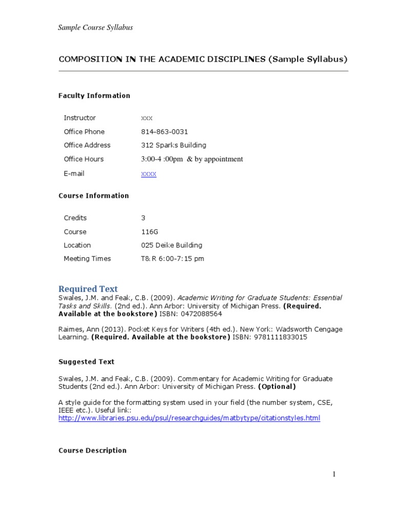 Master syllabus columbia college image