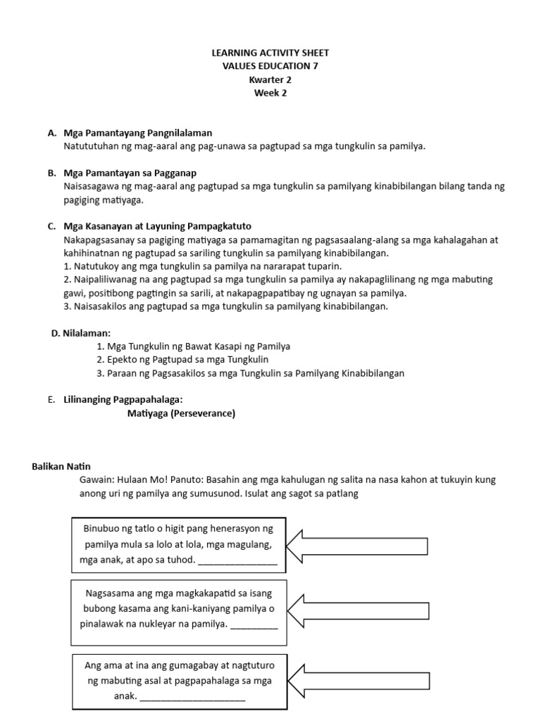 Q2 Val - Ed. Las W2 | PDF