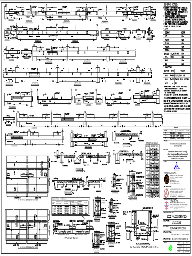 Da Acil TB STR MZ GFC 6002 r3 Framing Layout Details at Mezzanine LVL | PDF