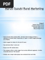 Maruti Suzuki's Rural Market Strategy | PDF | Honda | Car