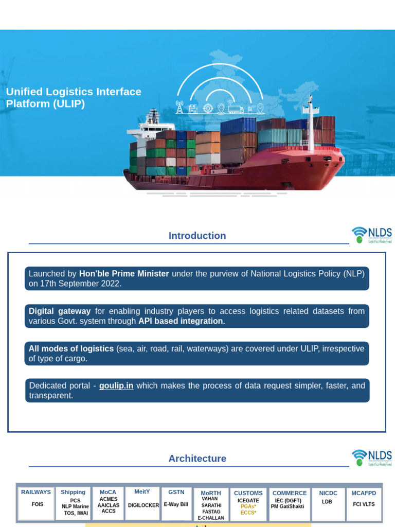 LDB Ulip PPT Goa Workshop | PDF | Logistics | Cargo