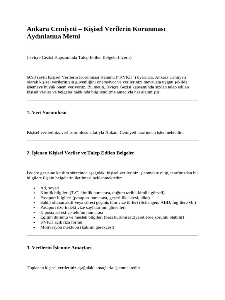 KVKK Onay | PDF