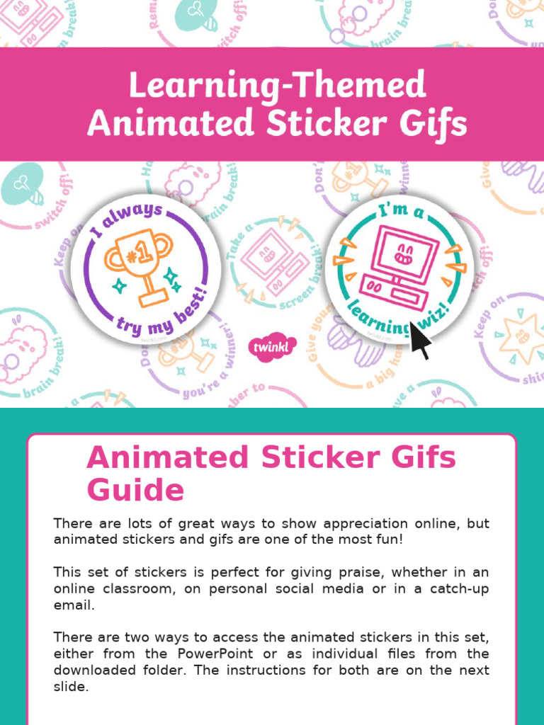 Animated Sticker Gifs Usage Guide | PDF