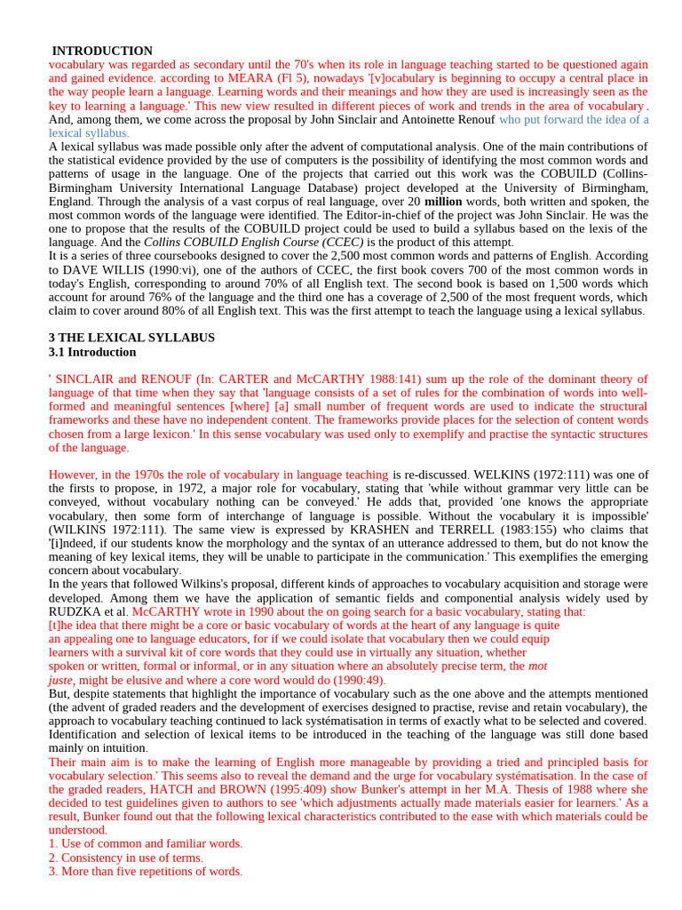 The Role of Vocabulary in Language Learning | PDF | Vocabulary | Word