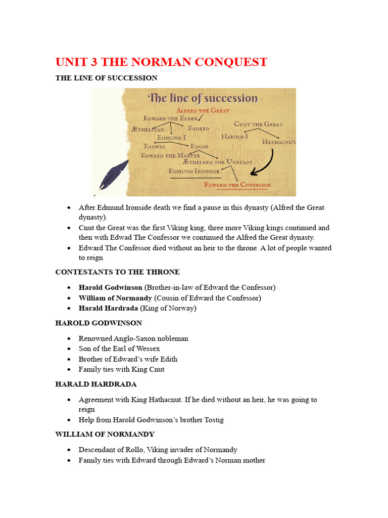 The Norman Conquest: Succession and Impact | PDF | William The ...