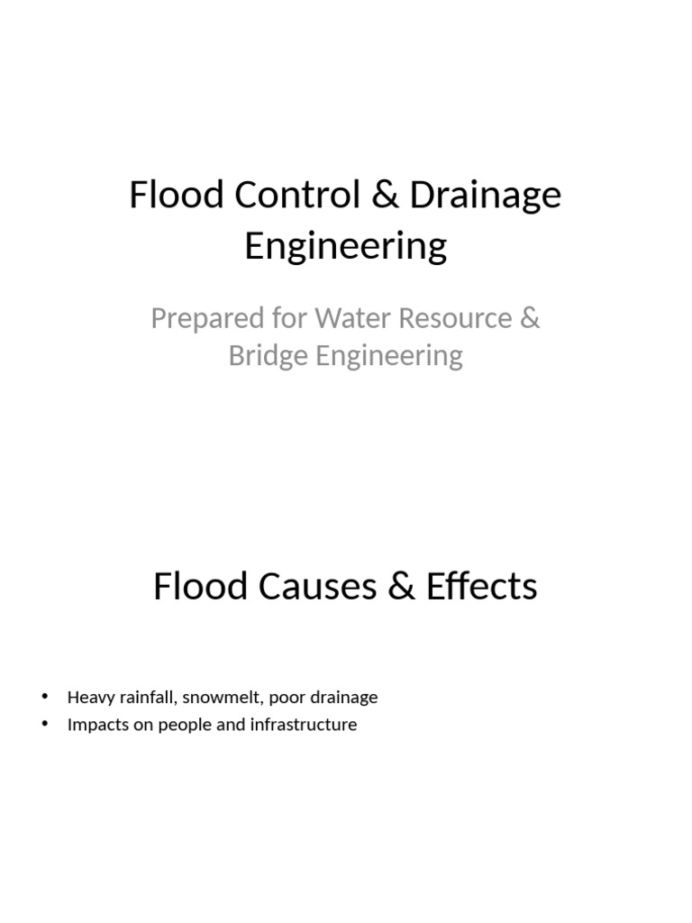Flood Control Drainage | PDF