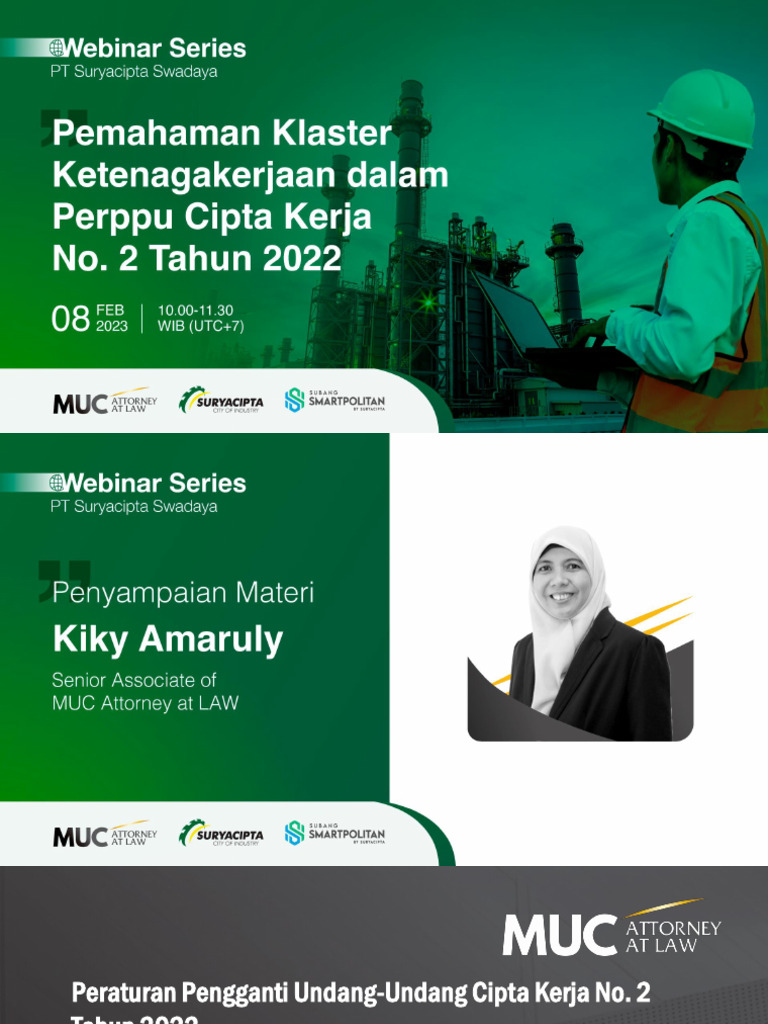 Perpu Cipta Kerja No. 2/2022: Ketenagakerjaan | PDF