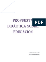 Propuesta Didáctica Sobre Educación