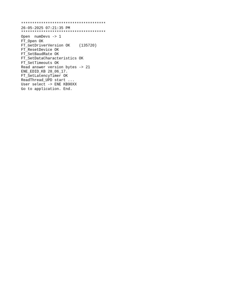 Device Driver Initialization Log | PDF