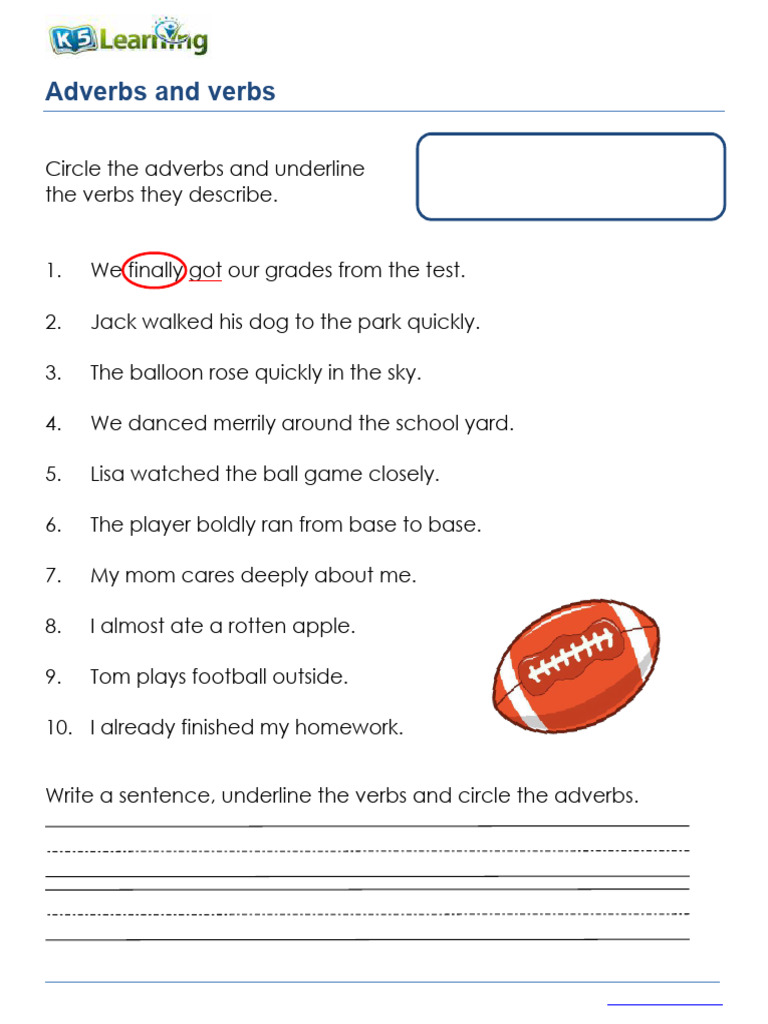 Grade 2 Adverbs Worksheet | PDF