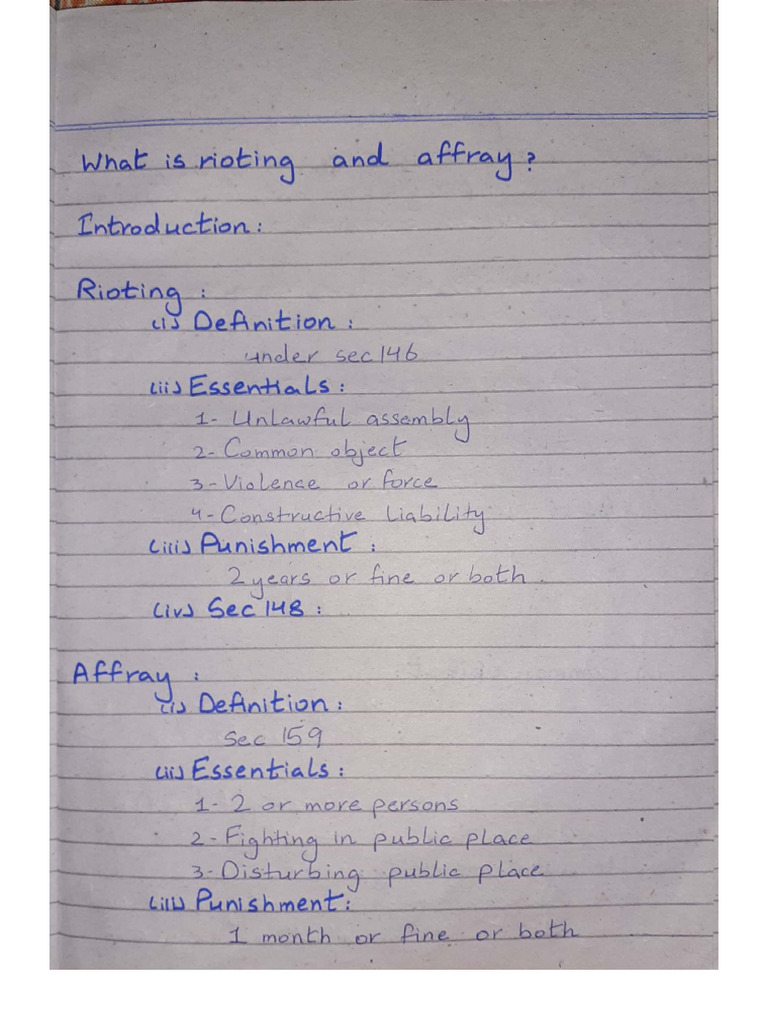 Rioting and Affray | PDF