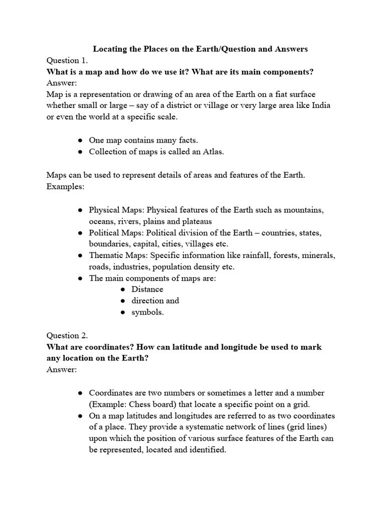 Earth Coordinates and Map Basics | PDF | Longitude | Latitude