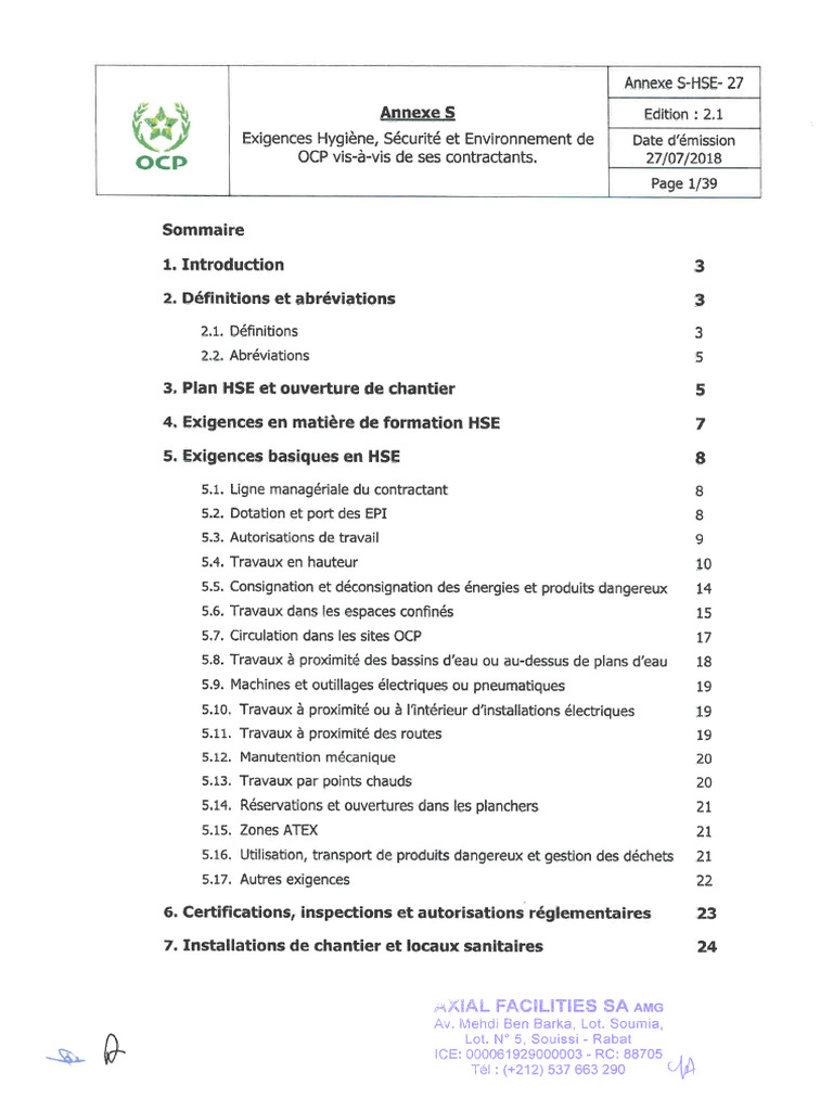 Annexe S - Ocp | PDF