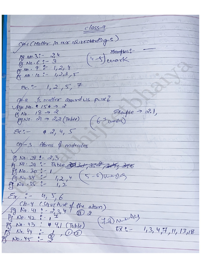 Class 9 Imp | PDF