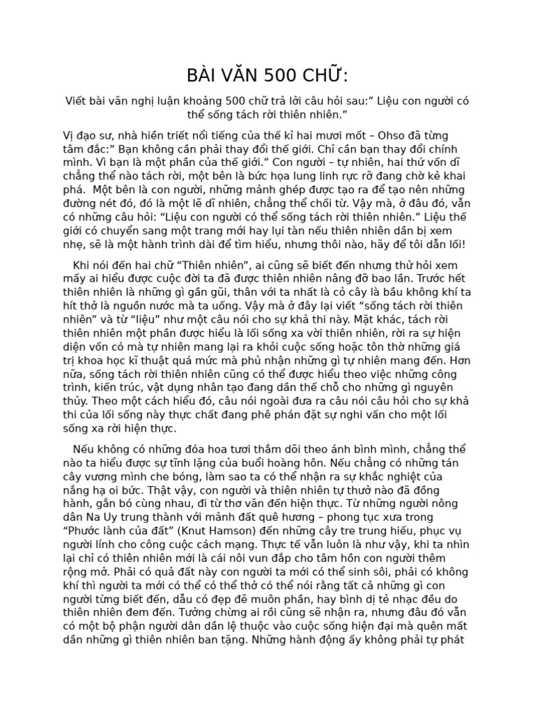 Sống Tách Rời TN | PDF