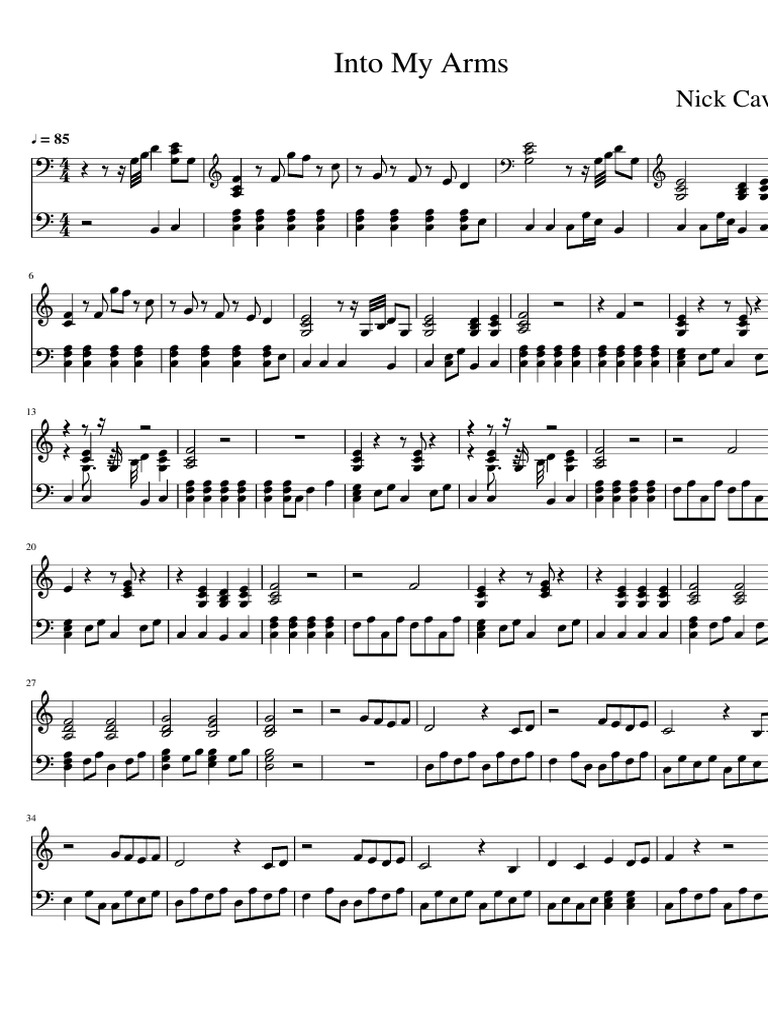 Into My Arms Piano Sheet Music PDF | PDF