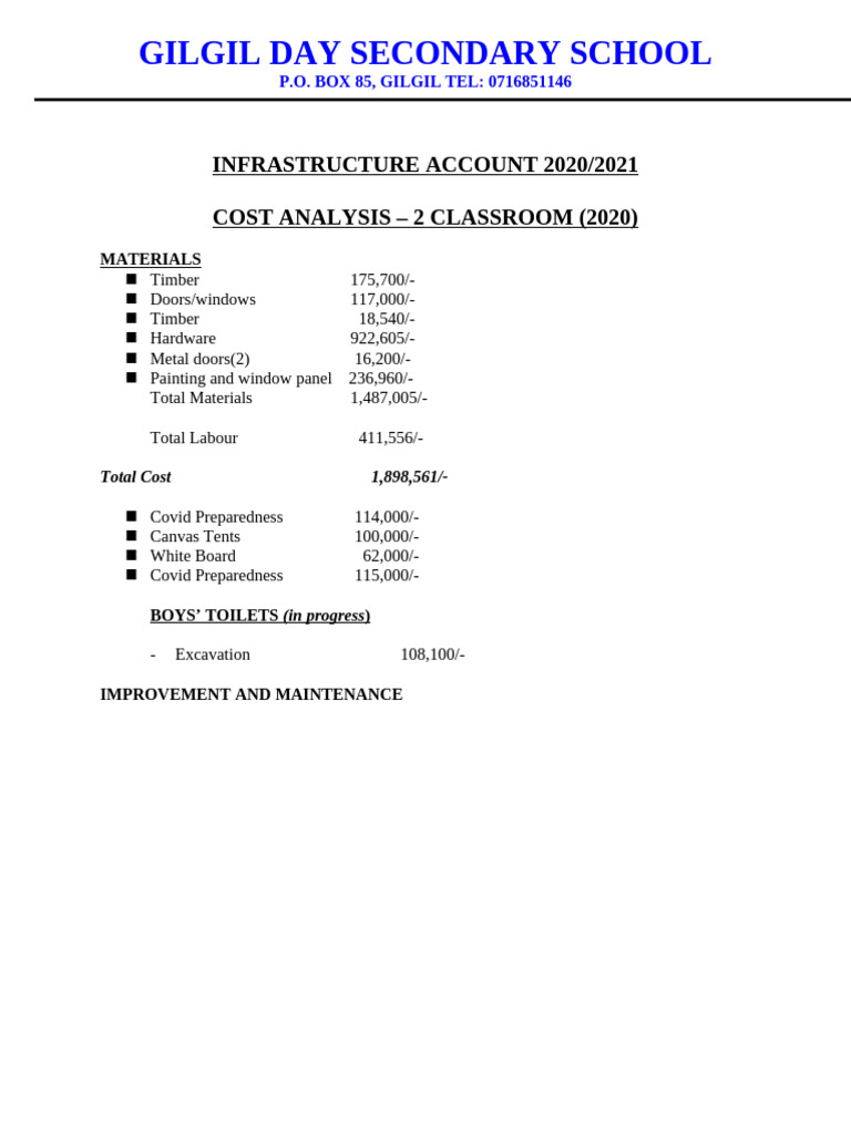 Infrastructure Account Feb 2021 | PDF