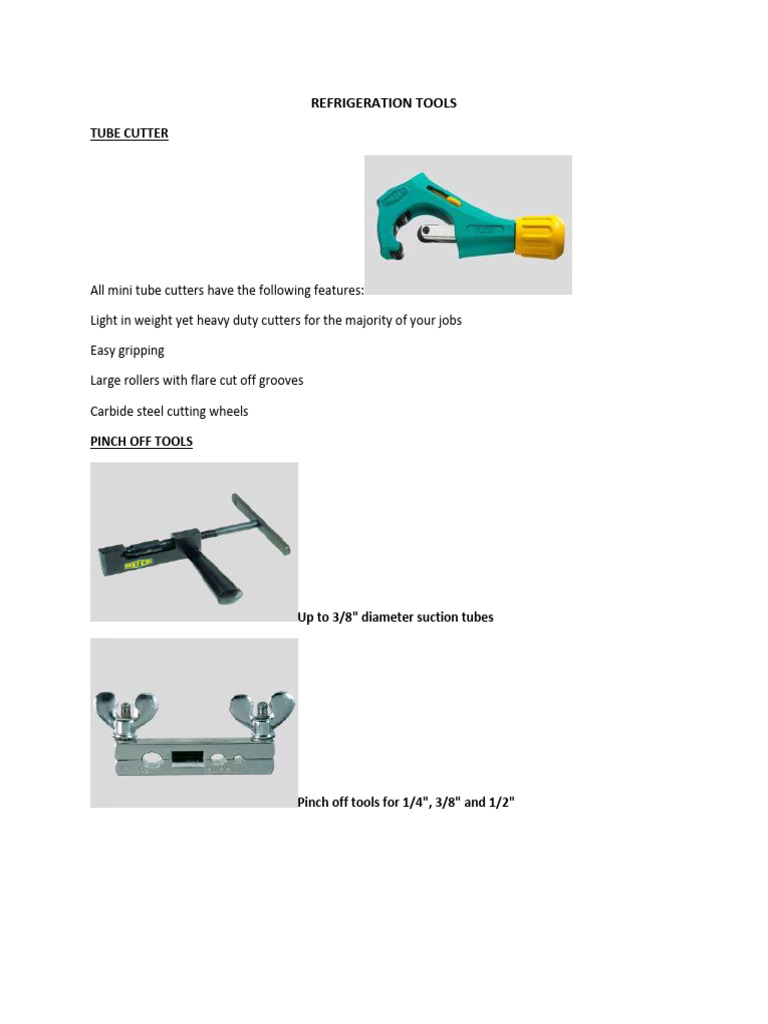 Refrigeration Tools | PDF