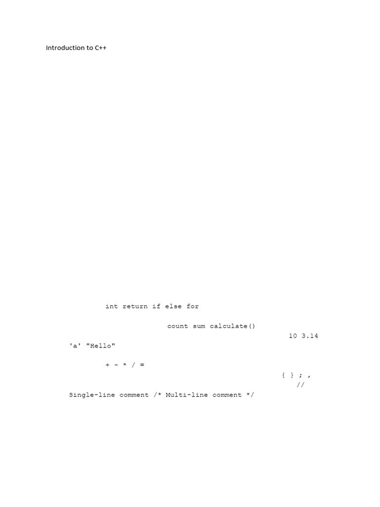 Unit 2 Introduction To C++ | PDF | C++ | Data Type
