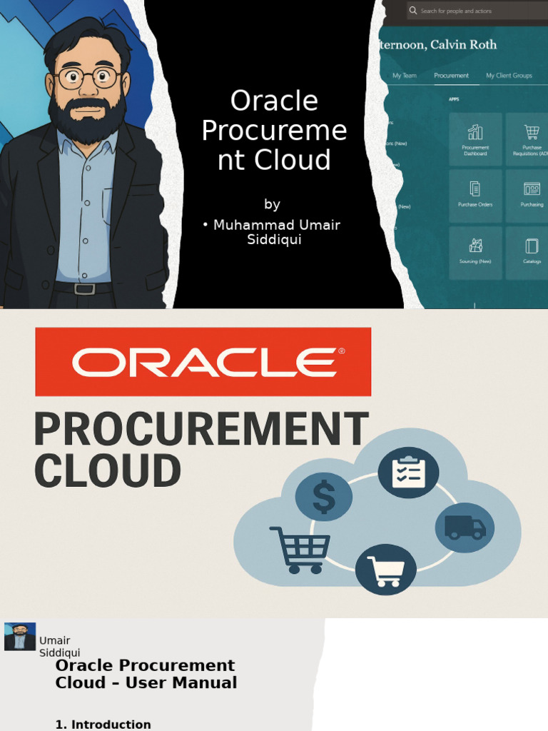 Oracle Procurement Cloud User Manual | PDF | Procurement | Cloud Computing