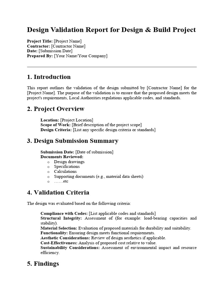 Design Validation Report Summary | PDF | Life Cycle Assessment | Return ...