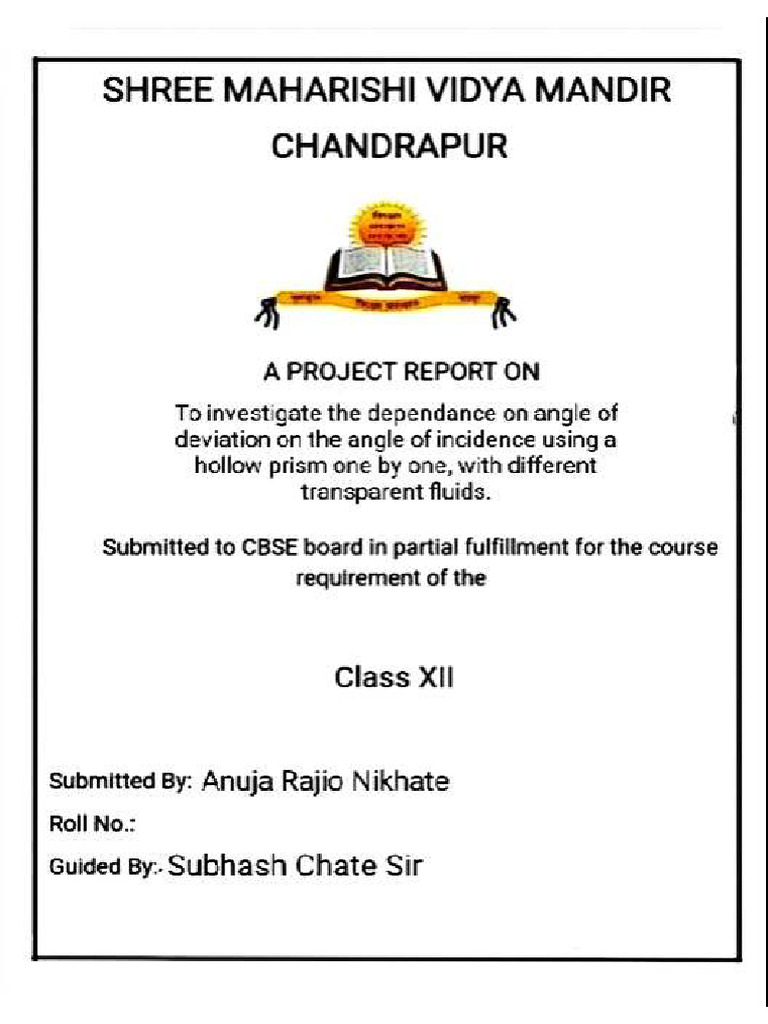 Physics Project Report | PDF