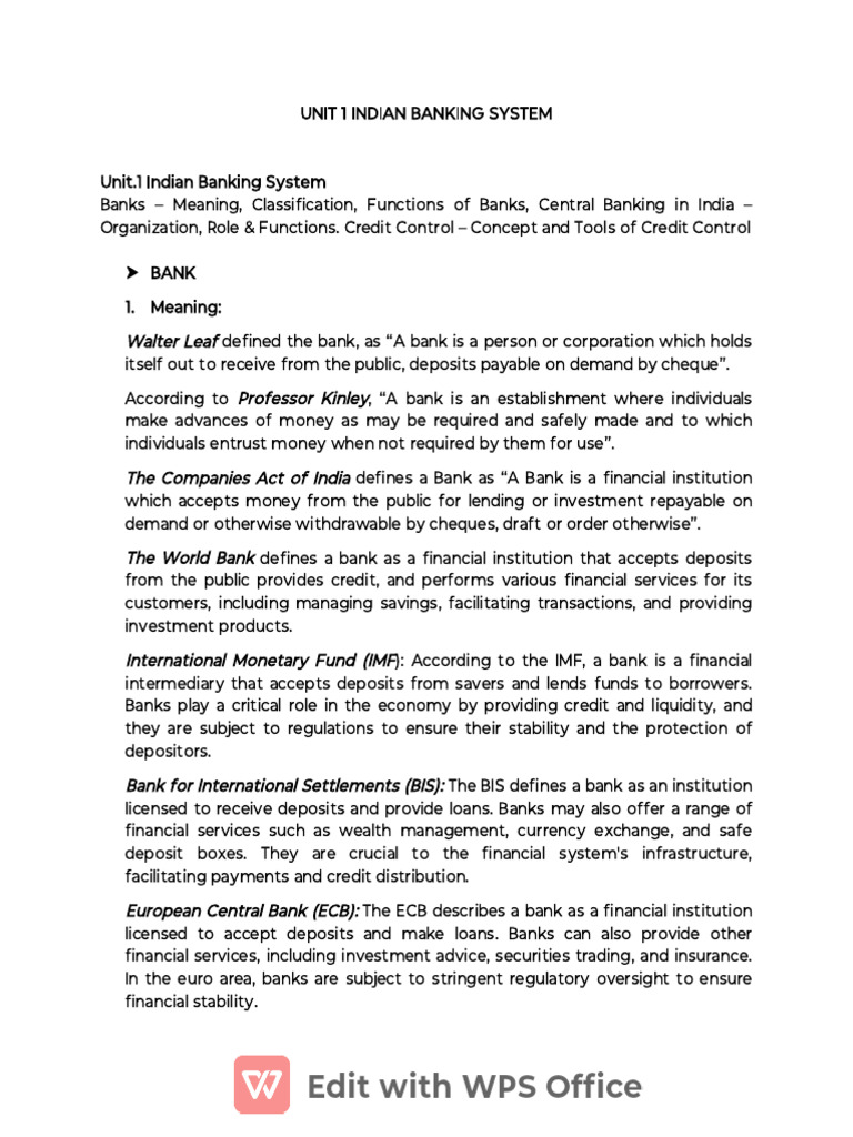 Overview of Indian Banking System | PDF | Reserve Bank Of India | Banks
