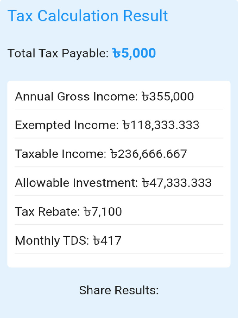 Tax Calculation | PDF