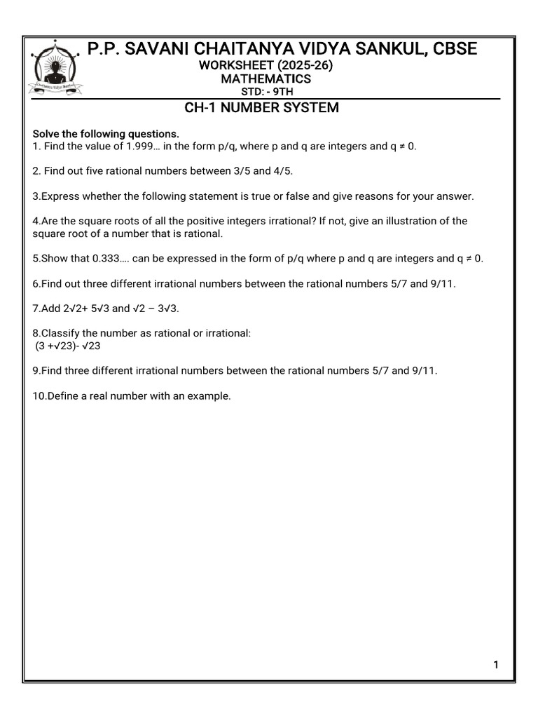 Irrational Numbers Between 5/7 and 9/11 | PDF | Cartesian Coordinate ...