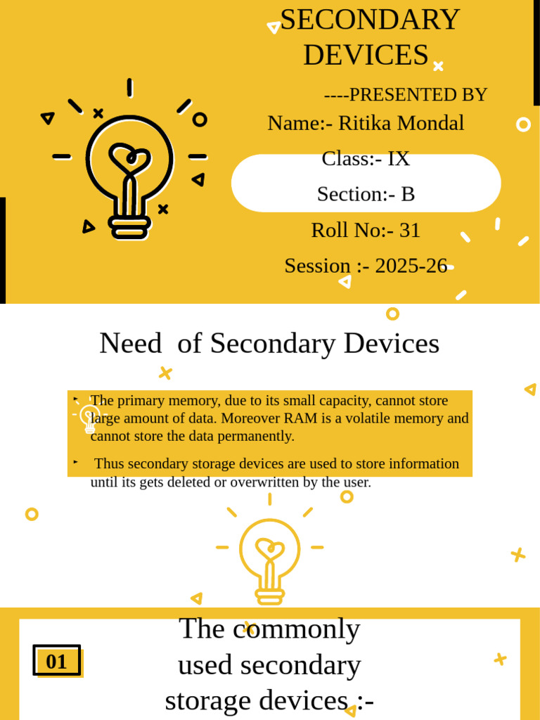 Overview of Secondary Storage Devices | PDF | Compact Disc | Hard Disk ...