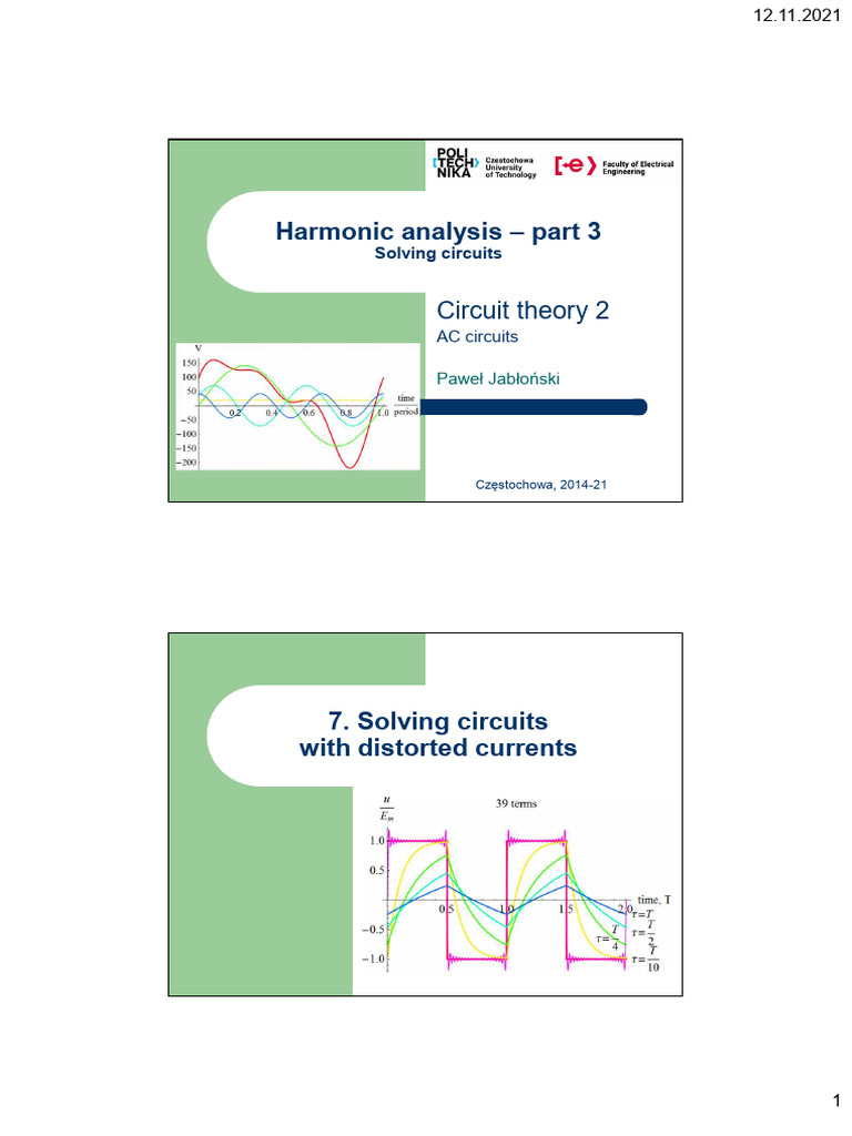 Analyzing Distorted AC Circuit Currents | PDF | Electrical Network ...
