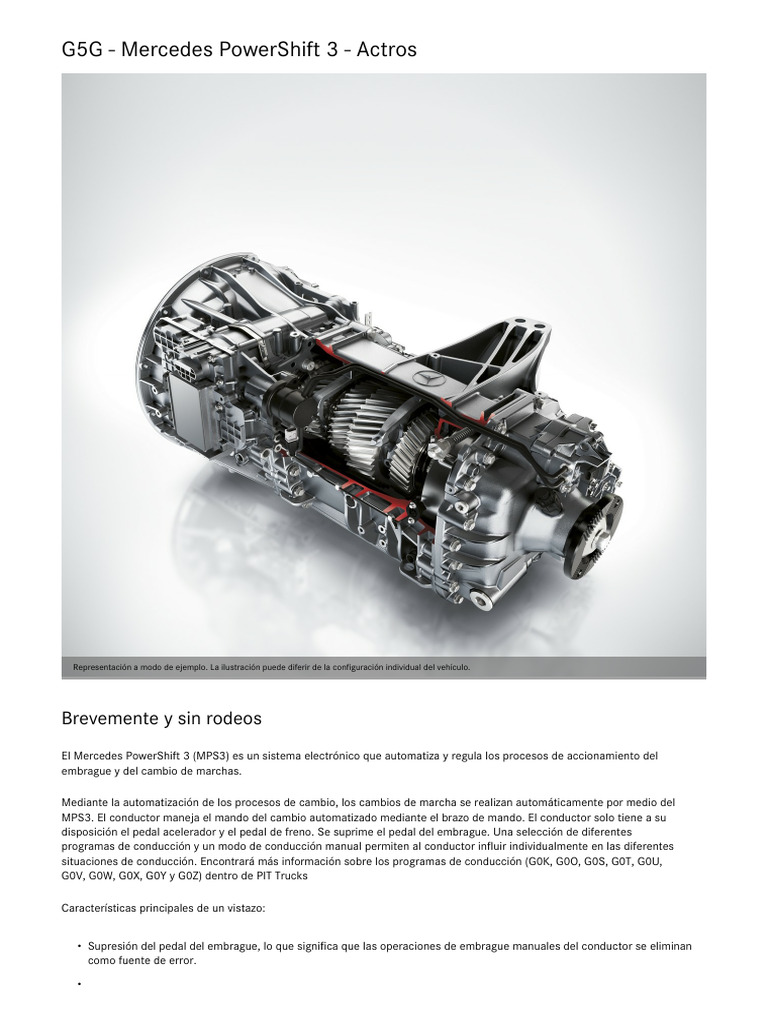Mercedes PowerShift 3: Automatización Eficiente | PDF | Embrague