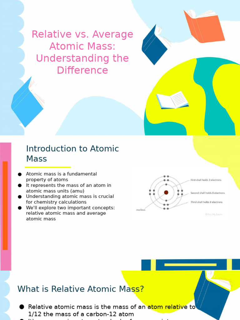 Relative vs Average Atomic Mass Explained | PDF | Isotope | Chemical ...