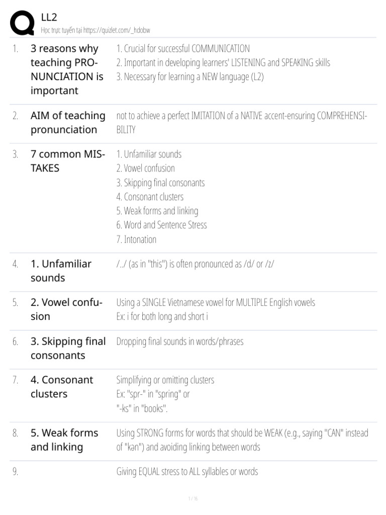 Midterm LL2 | PDF | Stress (Linguistics) | Word