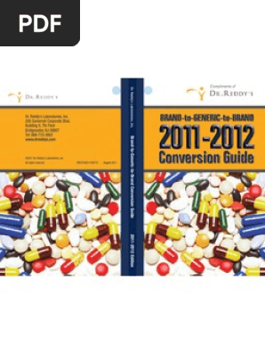 Dr Reddys Brand To Generic Book Generic Drug Drugs